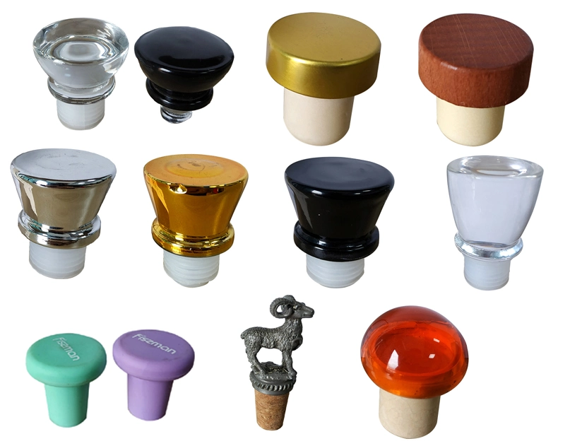 Wholesale Rubber Lid with Wooden Black Cap Top for Bottle