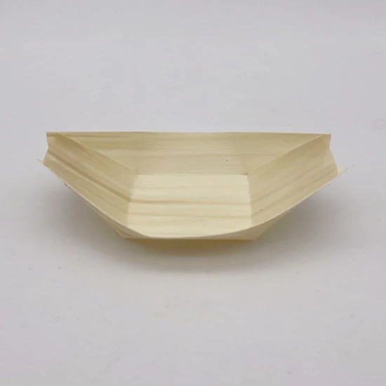 Disposable Japanese Wooden Food Container Sushi Boat Serving Tray